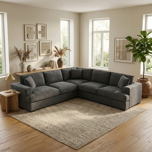Hastings Feather Seat 5 Seater Corner Lounge Suite