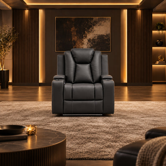 Arena Single Seater Dual Motor Electric Recliner - Charcoal