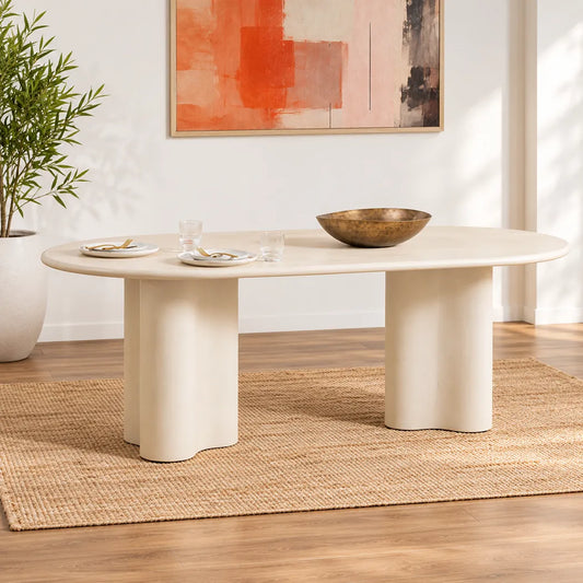 Coastal 2.2m Dining Table - Pebble