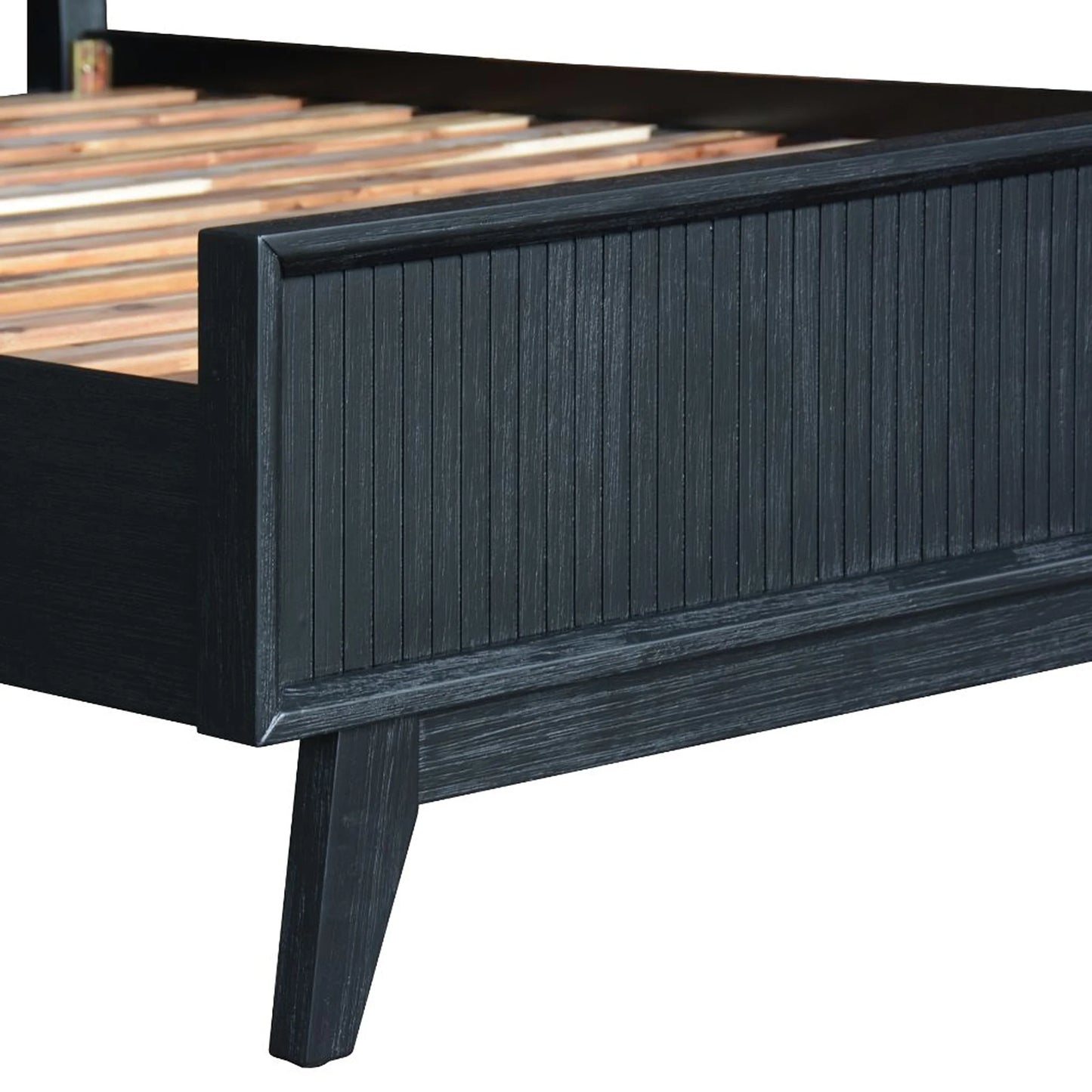 Ella Acacia Timber Bed Frame Black