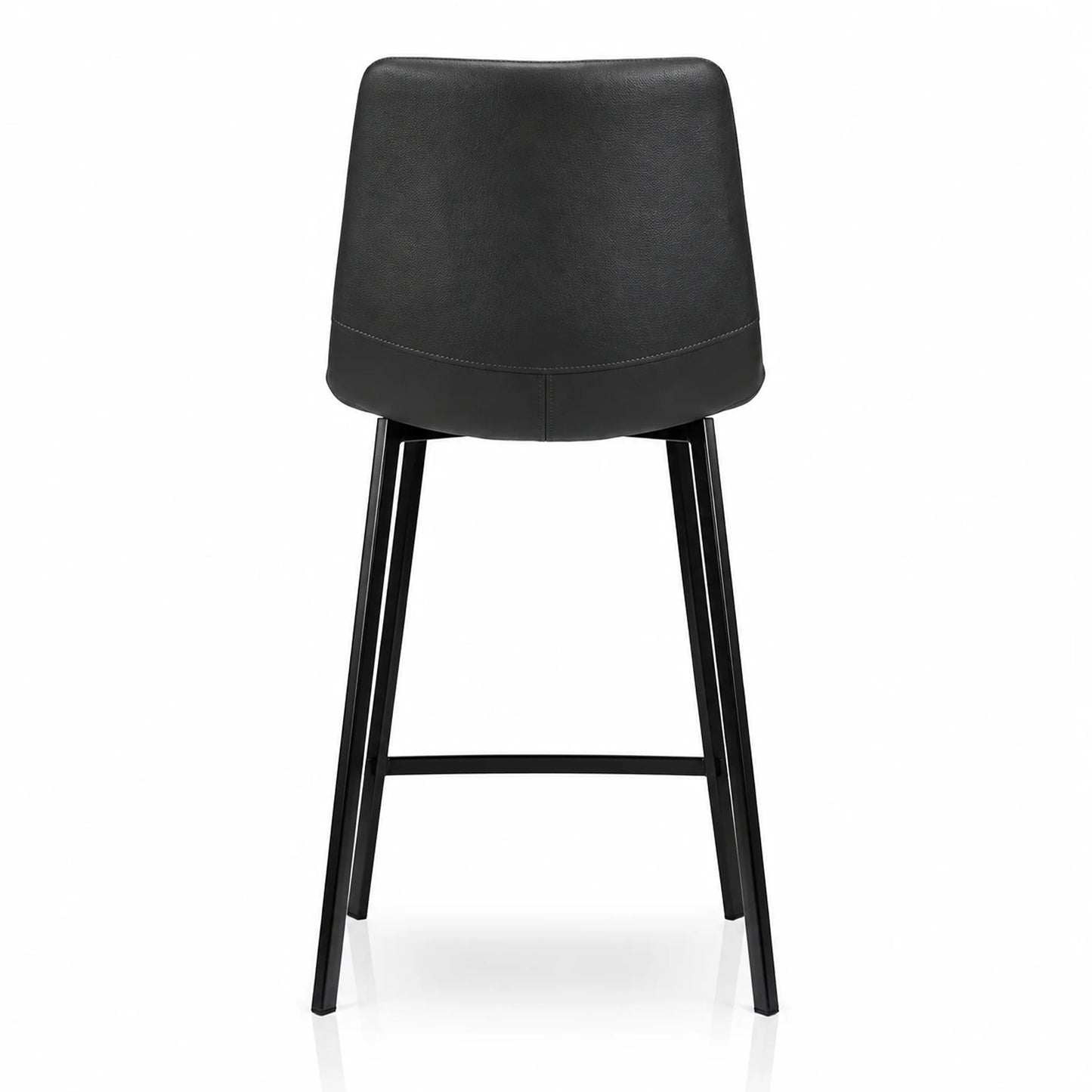 Hugo Diamond-Stitched Eco Leather Bar Stool