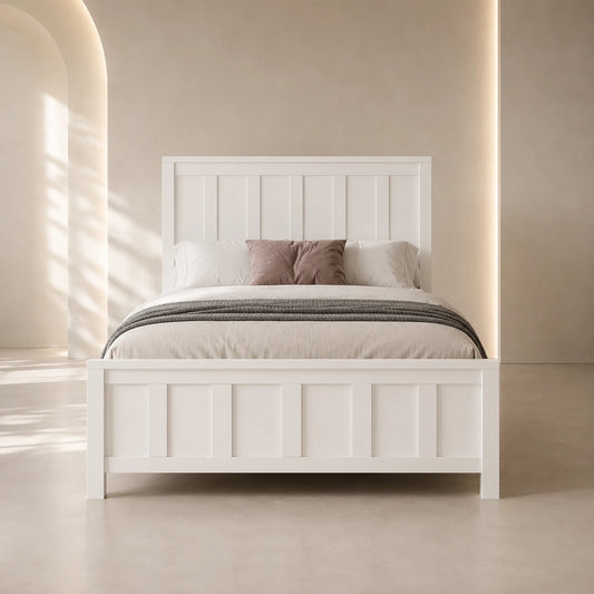 Jesse White Timber-Look Bed Frame