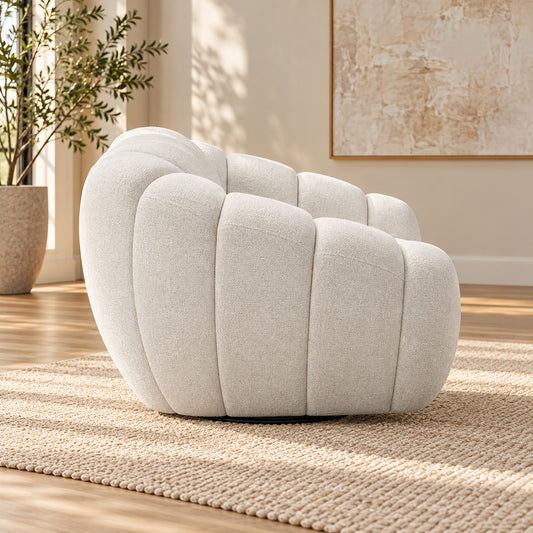 Kenya Swivel Armchair - Beige