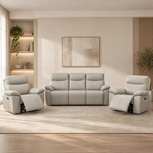 Marco Leather 3+1+1 Electric Recliner Suite