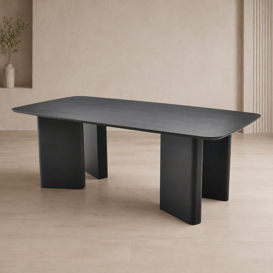 Nova 2m Black Dining Table