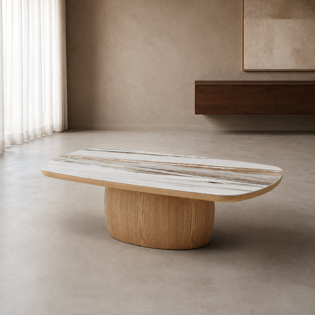 Ravelle 130cm Oval Ceramic Coffee Table