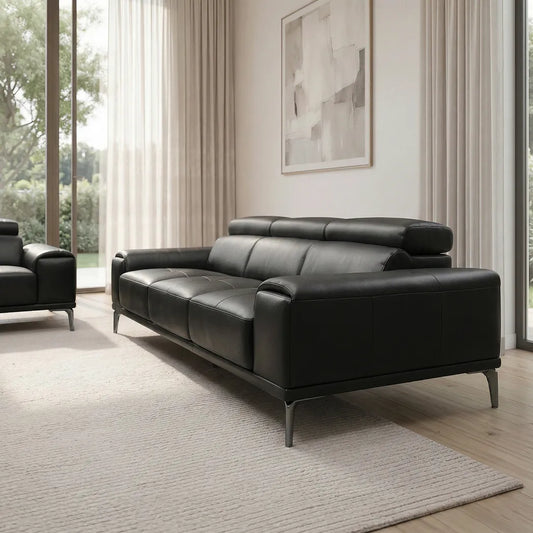Salina 3+2 Seater Leather Lounge Suite