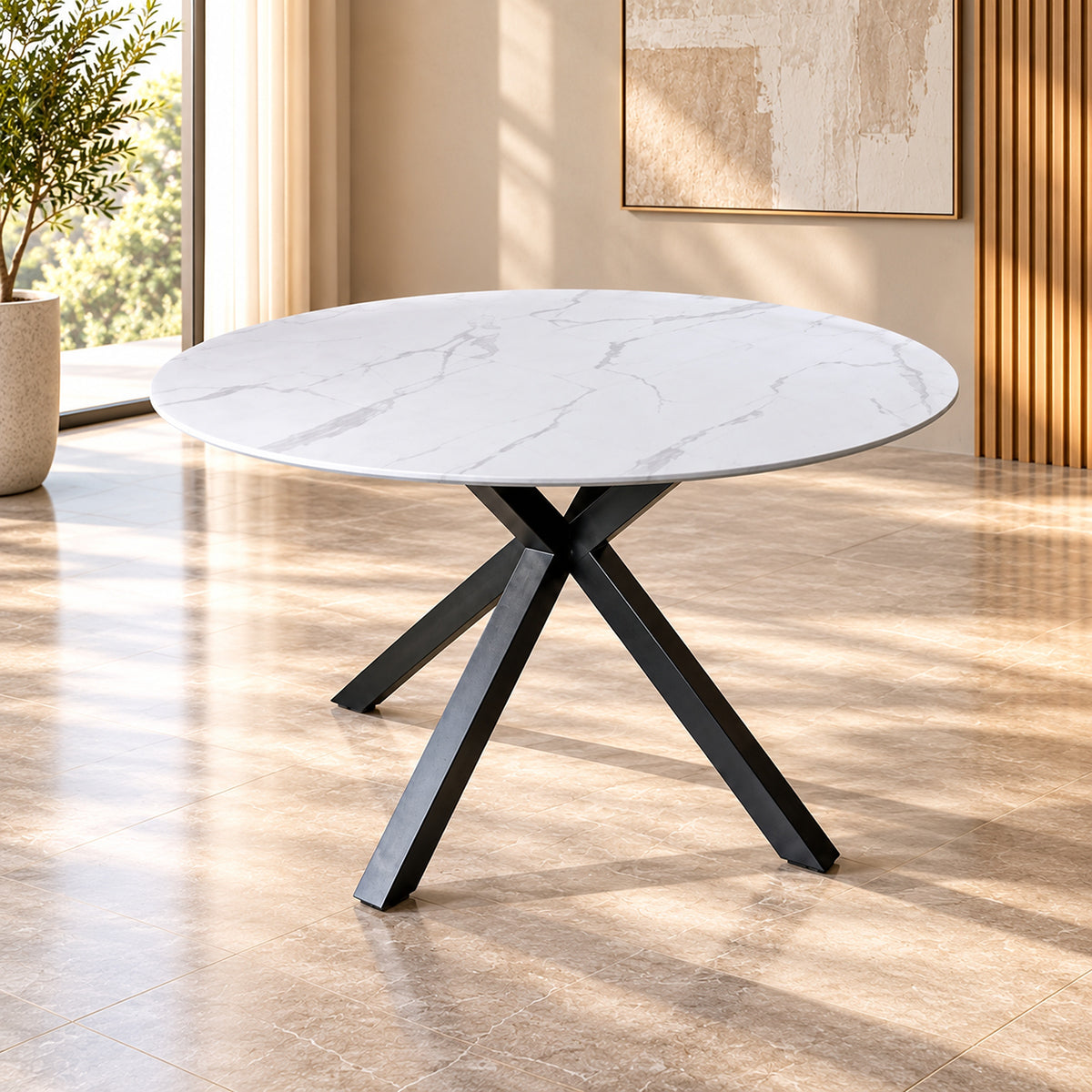 Zorian 1.2m Round Dining Table - White