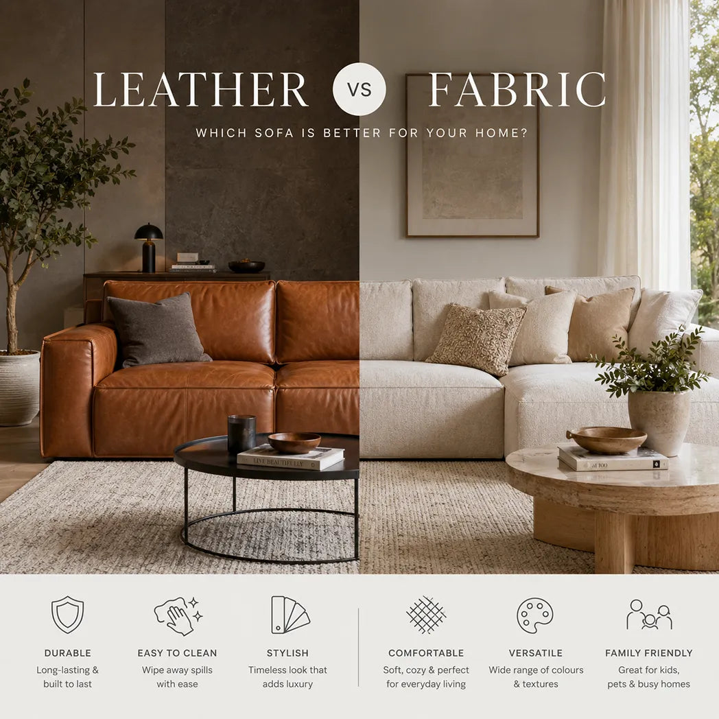 Leather vs Fabric Sofa | Which Is Better for Your Home?