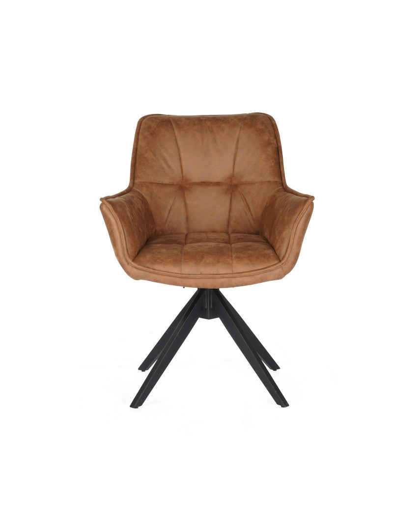 BEL03 Tan Swivel Dining Chair