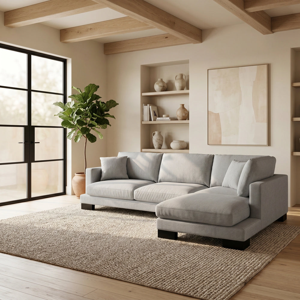Botany 3 Seater Sofa with Chaise in Beige