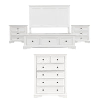 Sala 6 Drawers Timber Tallboy White