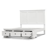 Sala Timber Bed Frame with 3 Drawers White