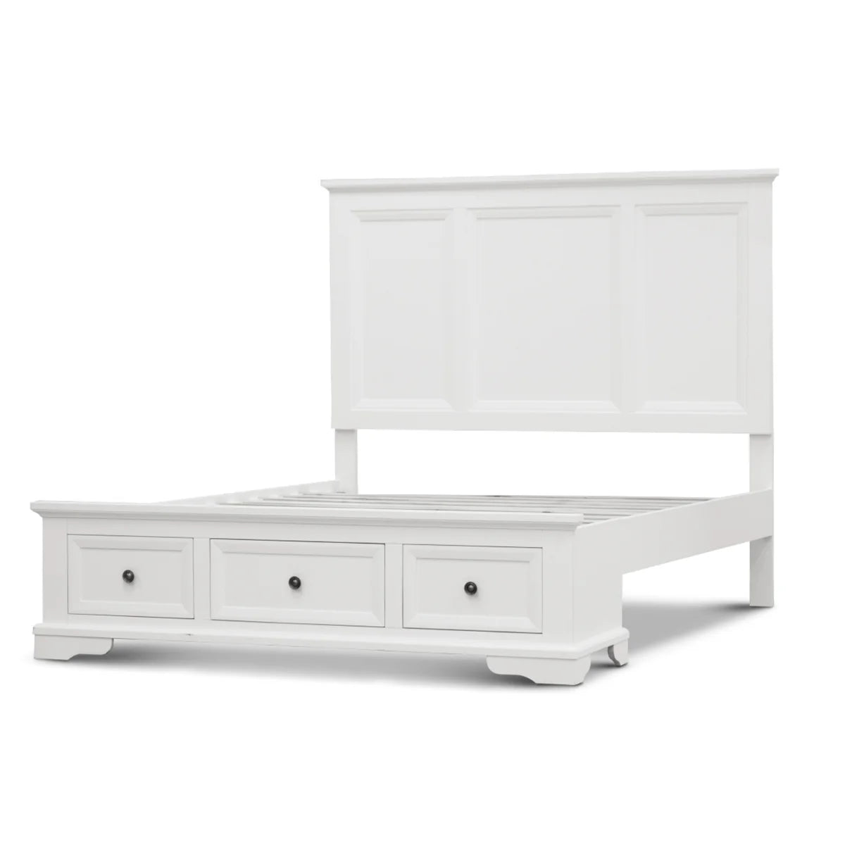 Sala Timber Bed Frame with 3 Drawers White
