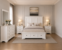 Sala Timber Bed Frame with 3 Drawers White