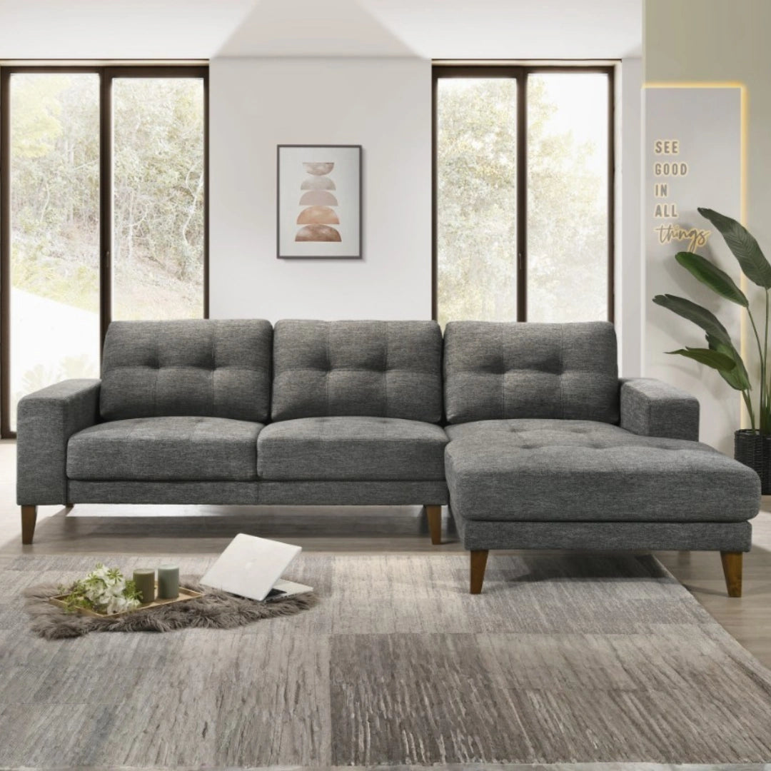 Club Fabric 3 Seater Sofa with Chaise