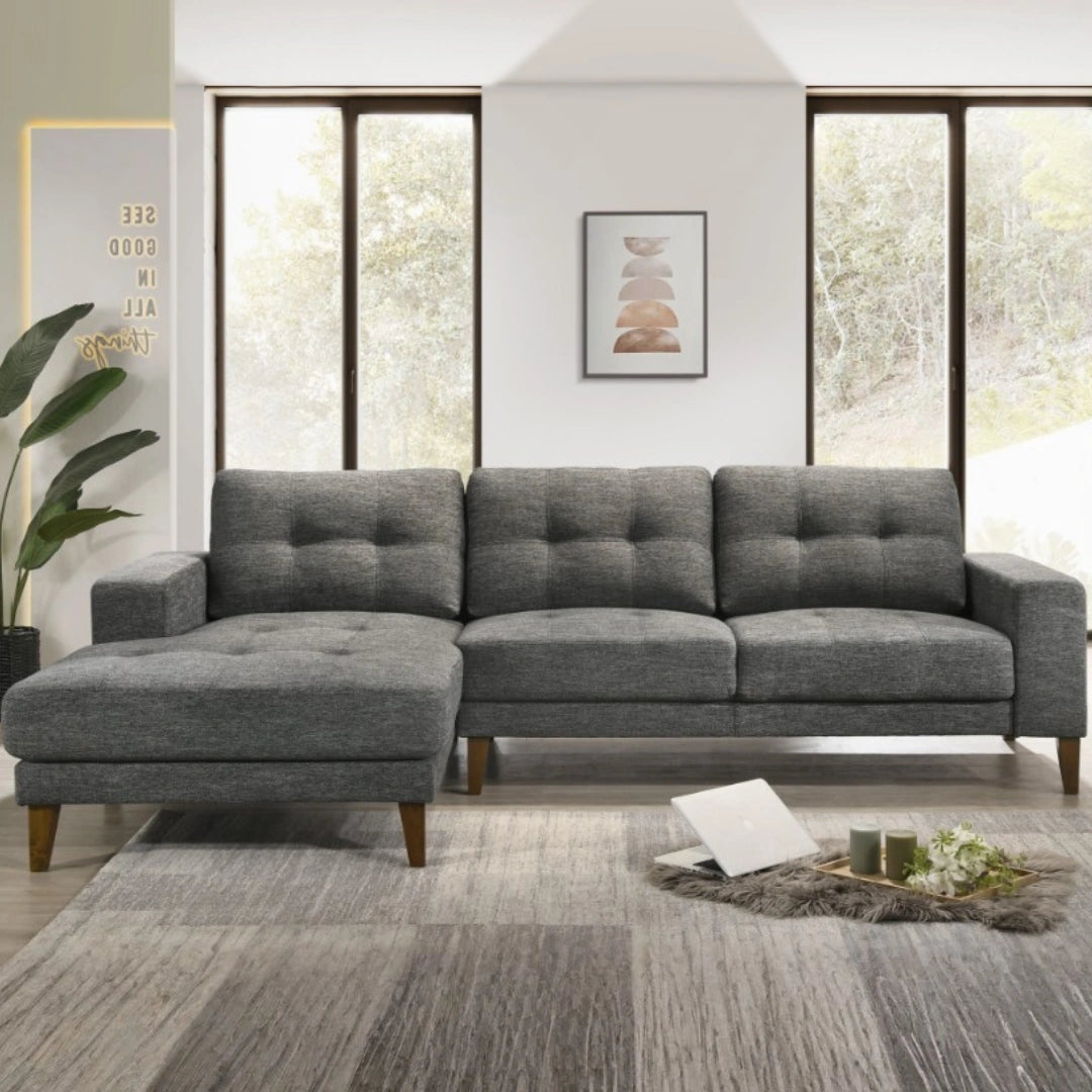 Club Fabric 3 Seater Sofa with Chaise