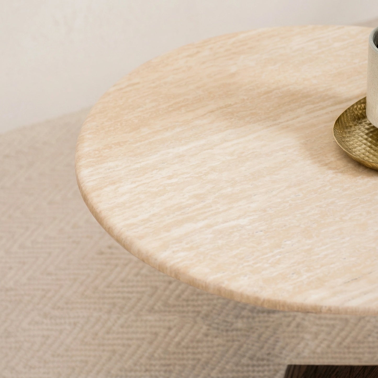 Crete Travertine Marble Coffee Table
