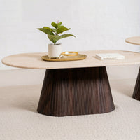 Crete Travertine Marble Coffee Table