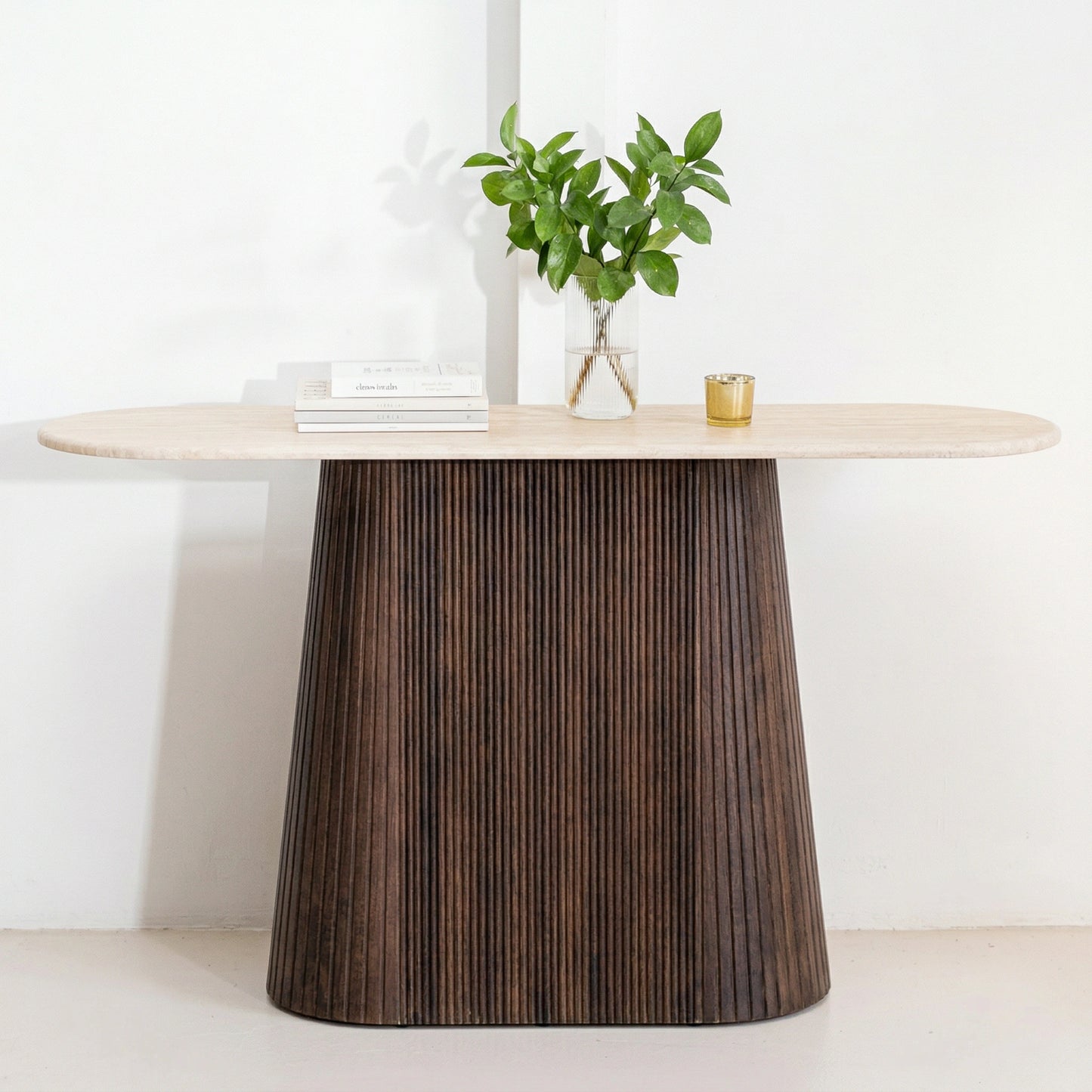 Crete Travertine Marble Console Table