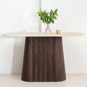 compare product Crete Travertine Marble Console Table