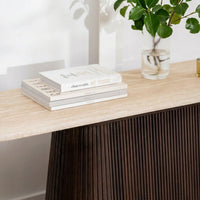 Crete Travertine Marble Console Table
