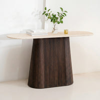 Crete Travertine Marble Console Table