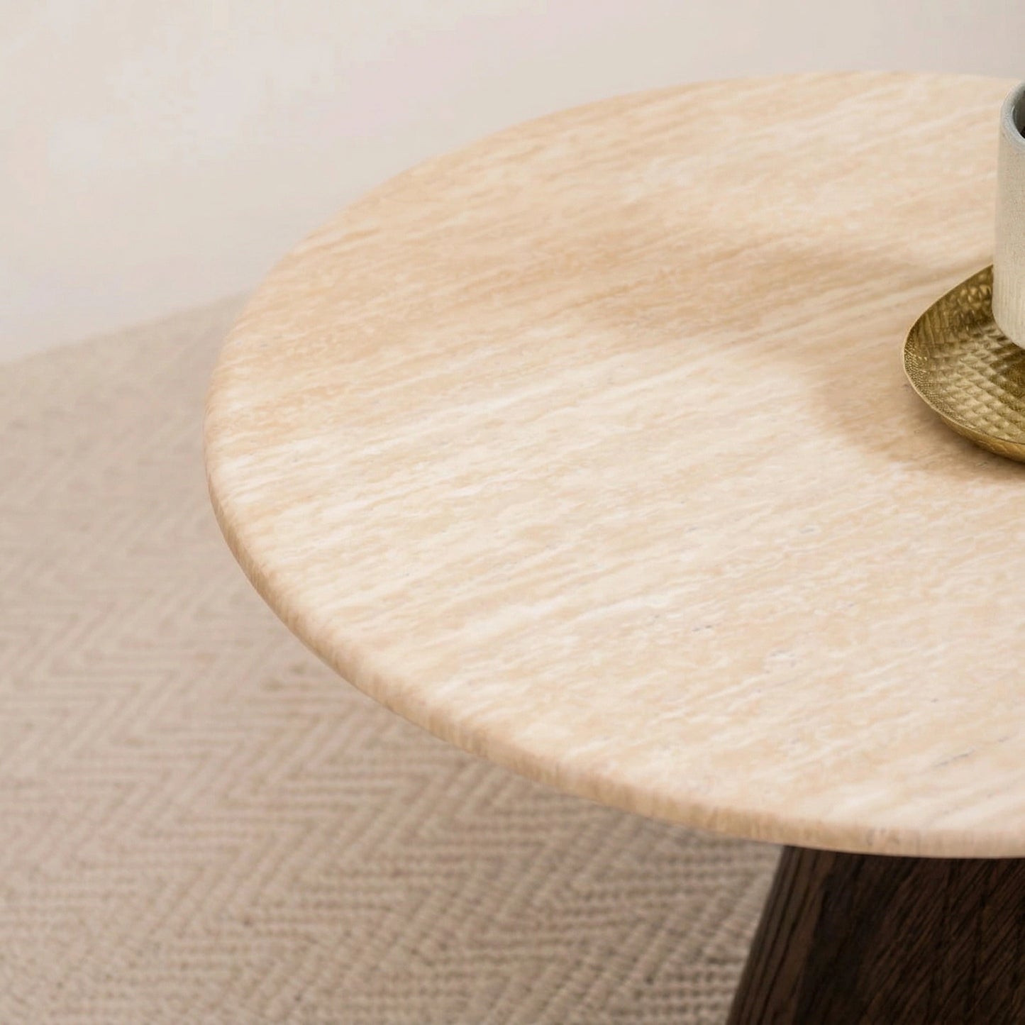 Crete Travertine Marble Console Table