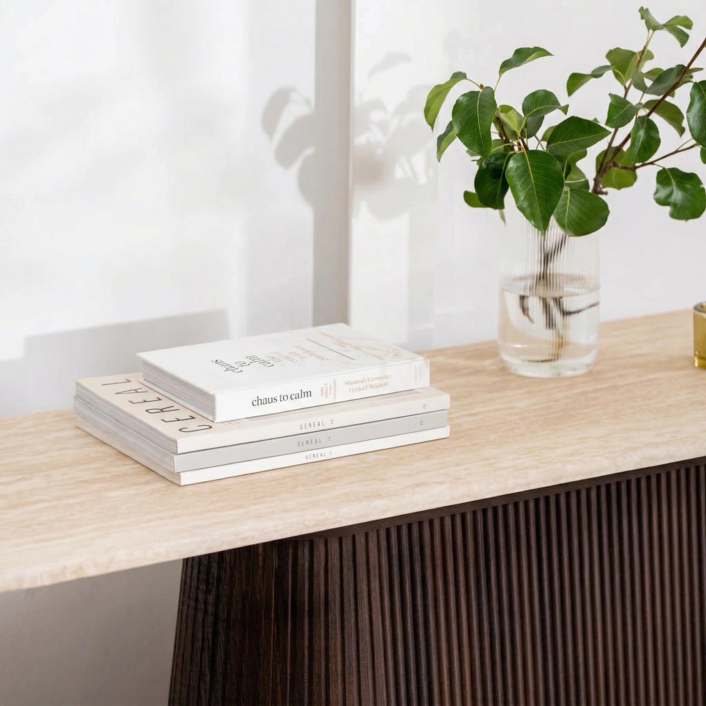 Crete Travertine Marble Console Table