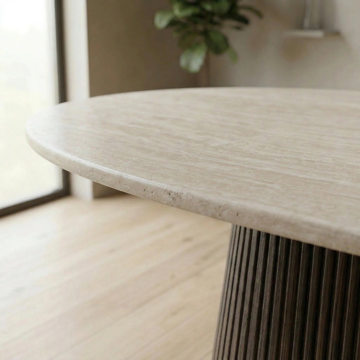 Crete Travertine Marble Dining Table