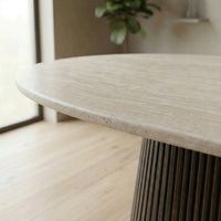 Crete Travertine Marble Dining Table