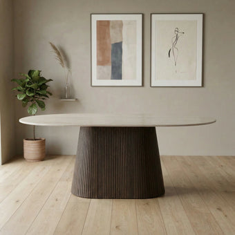 compare product Crete Travertine Marble Dining Table