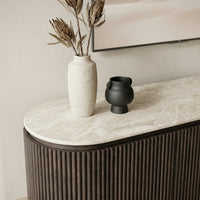 Crete Travertine Marble Tv Unit