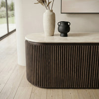 Crete Travertine Marble Tv Unit