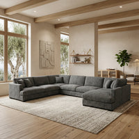 Faith 7 Seater Goose Feather Lounge Suite with Chaise