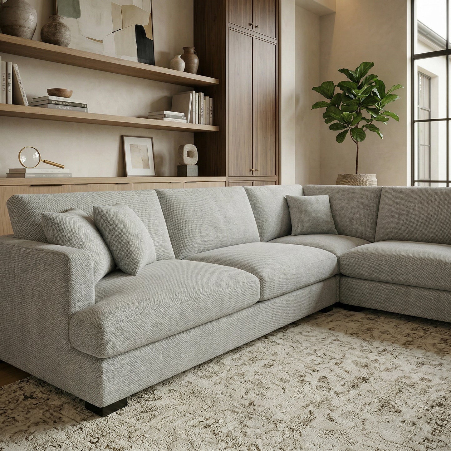 Faith 7 Seater Goose Feather Lounge Suite with Chaise