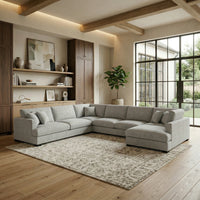 Faith 7 Seater Goose Feather Lounge Suite with Chaise