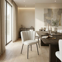 Fleur Boucle Fabric Dining Chair