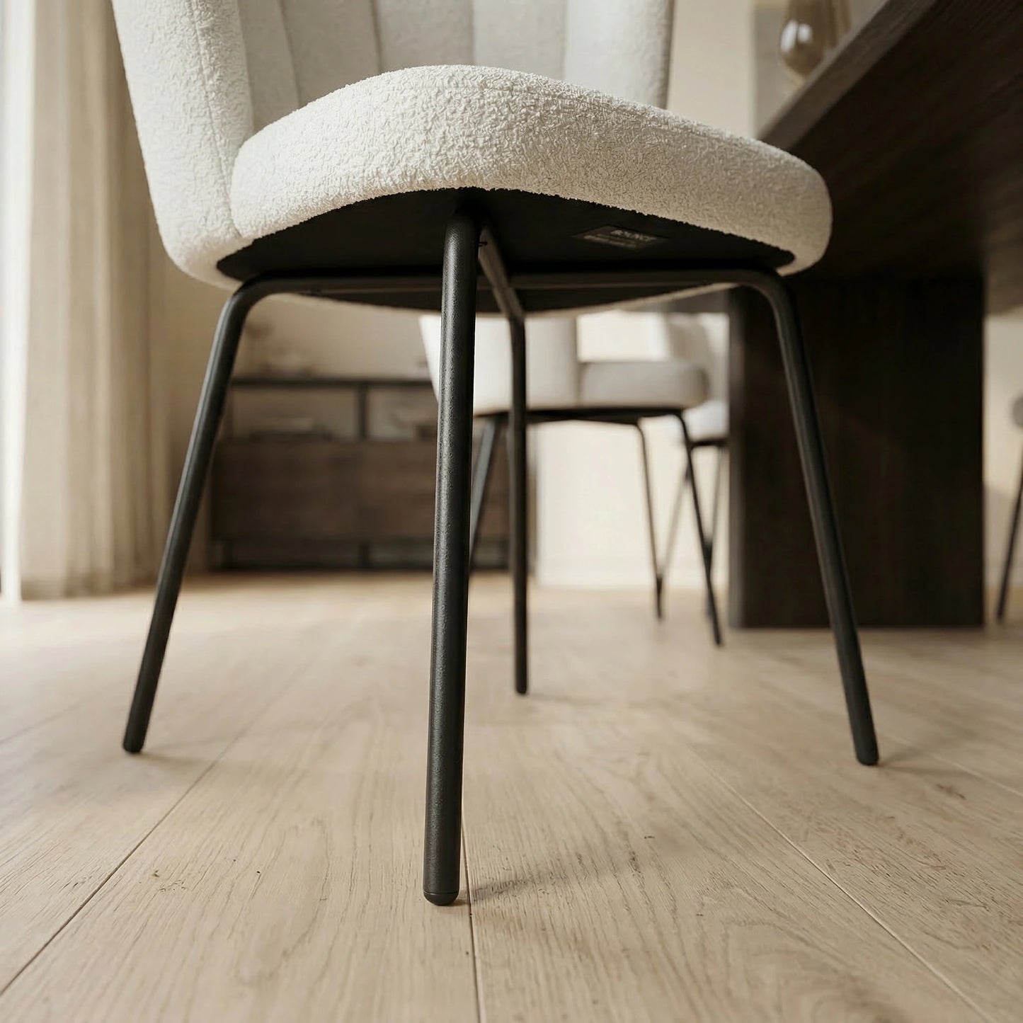Fleur Boucle Fabric Dining Chair