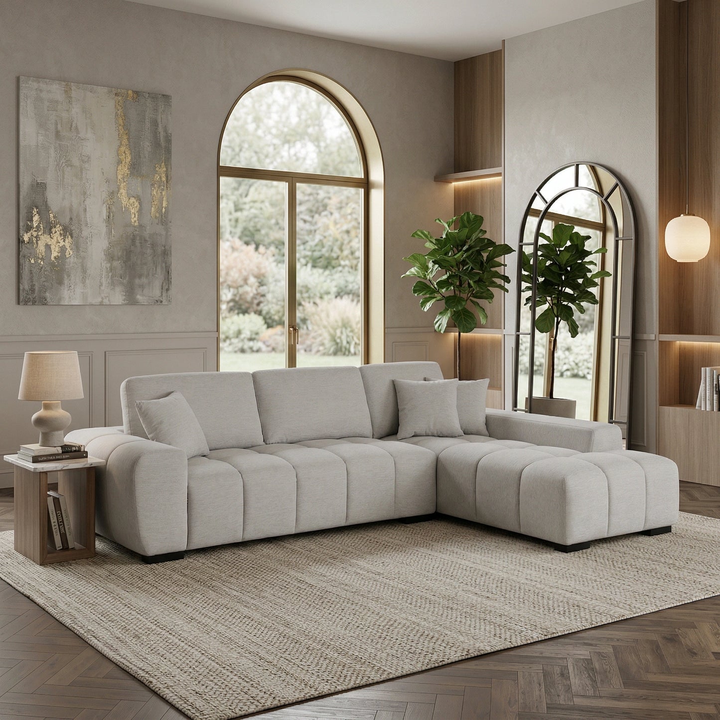Harmony Contemporary 3 Seater Sofa with Chaise
