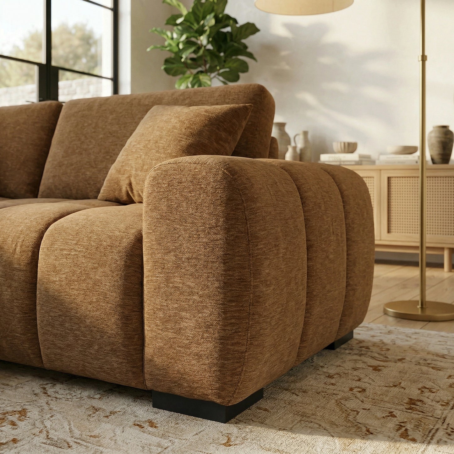 Harmony Contemporary 3 Seater Sofa with Chaise