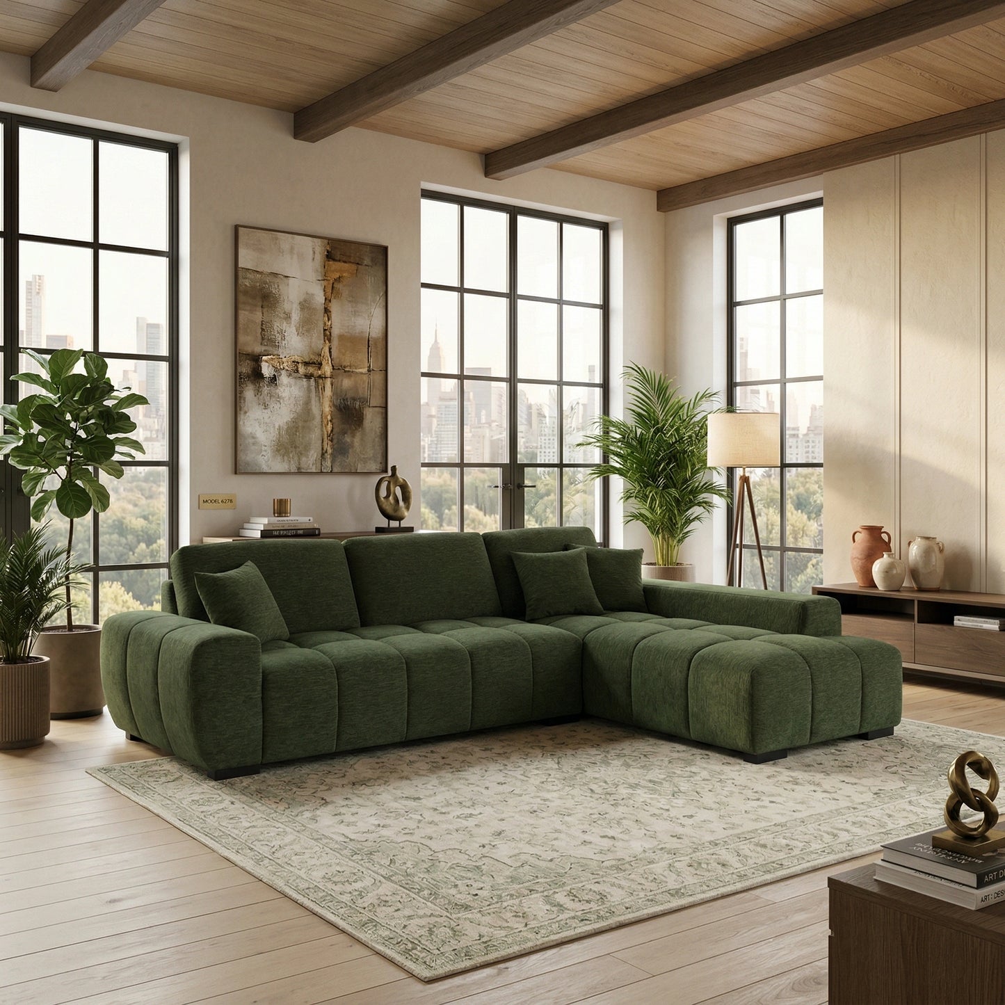 Harmony Contemporary 3 Seater Sofa with Chaise