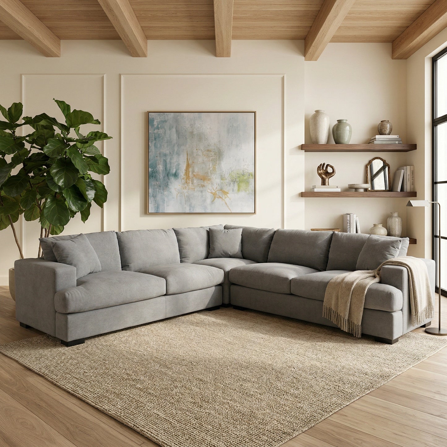 Hastings Feather Seat 5 Seater Corner Lounge Suite