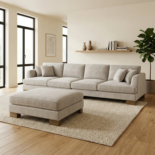 Jade 4 Seater Deep Seat Lounge Suite with Ottoman