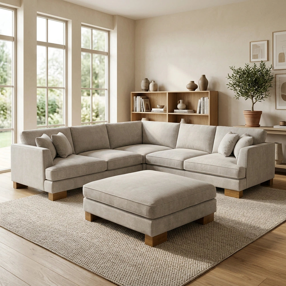 Jade 5 Seater Deep Seat Lounge Suite with Ottoman