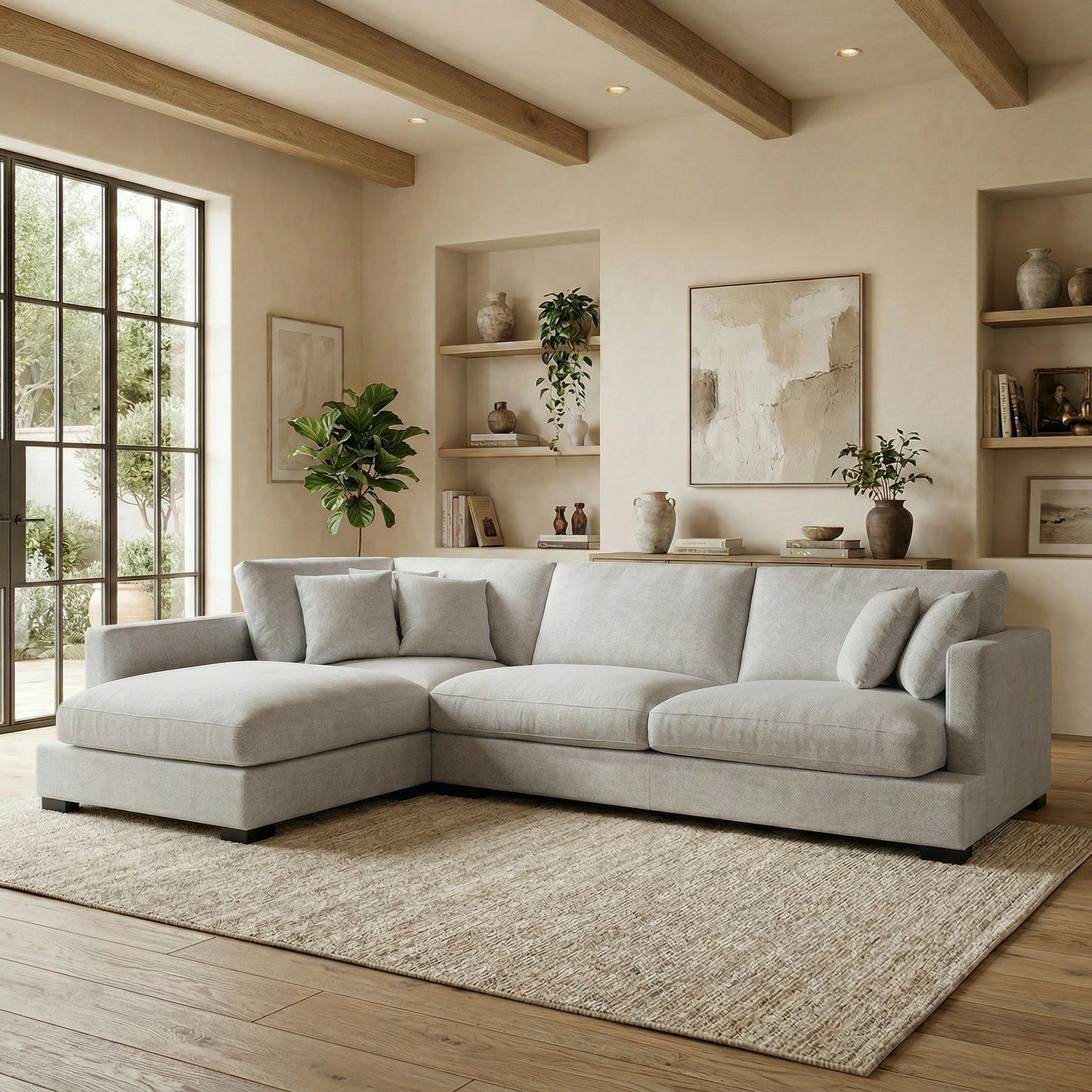 Karma 3 Seater Goose Feather Sofa with Chaise