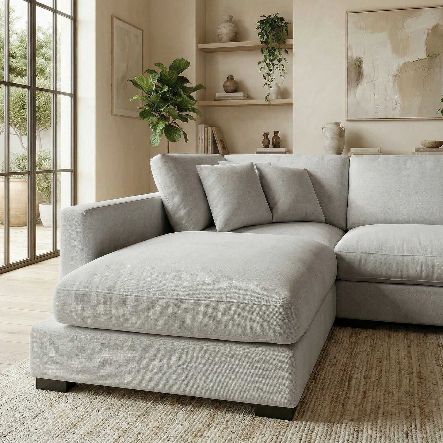 Karma 3 Seater Goose Feather Sofa with Chaise