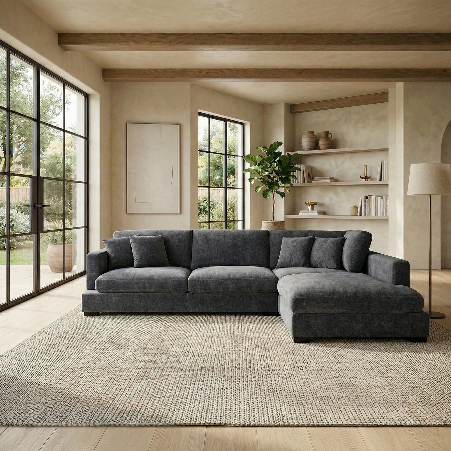 Karma 3 Seater Goose Feather Sofa with Chaise