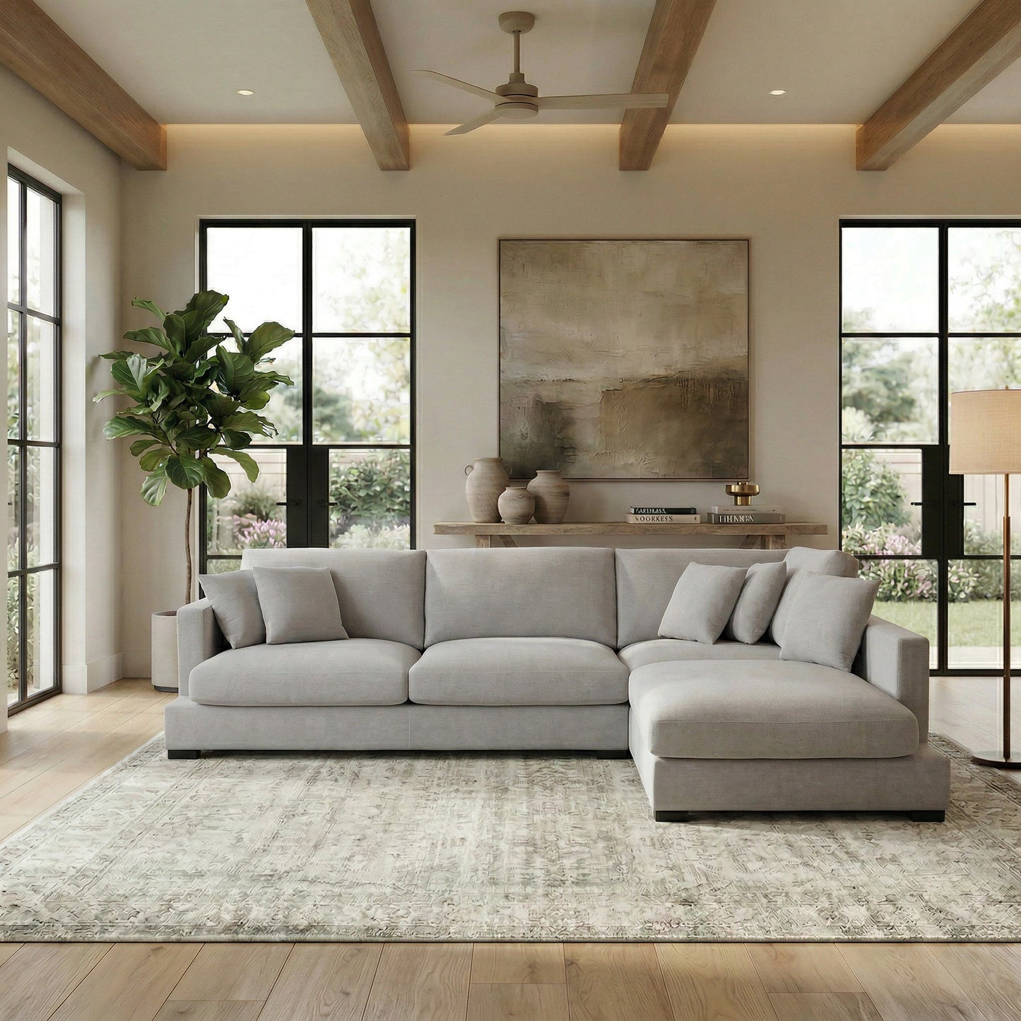 Karma 3 Seater Goose Feather Sofa with Chaise