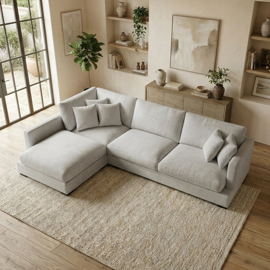 Karma 3 Seater Goose Feather Sofa with Chaise